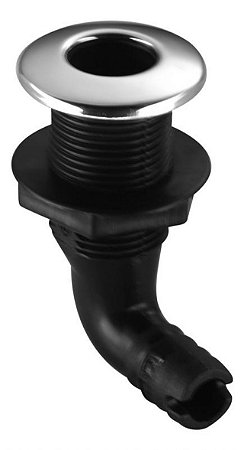 Saida de Água Costado Preta inox Curva 3/4 Polegadas 19 mm