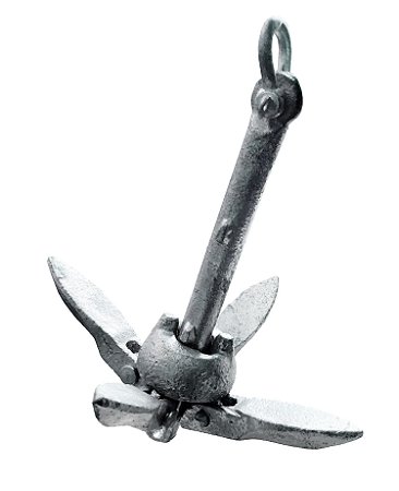 Âncora Poita Dobrável 0,7kg Galvanizada Caiaque Bote Jet Ski