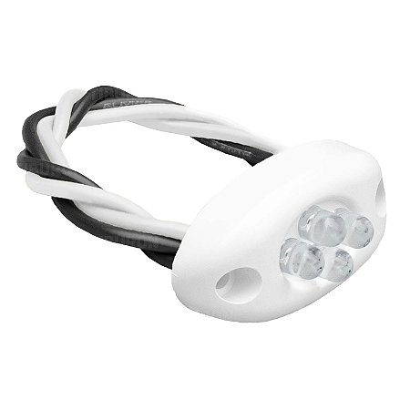 Luz De Cortesia Branca C/ Led Branco 12 V Barcos Lanchas