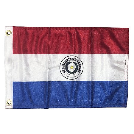 Bandeira Do Paraguai Náutica Mastro Barco Lancha 22 x 33 cm