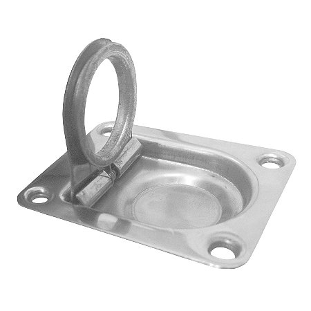 Puxador Embutir 4 Furos C/ Alça Inox 65 x 55 Lancha Barco