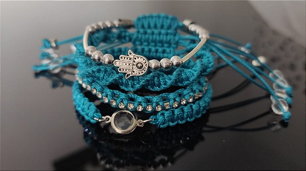Conjunto Verde Água Mão de Hansa