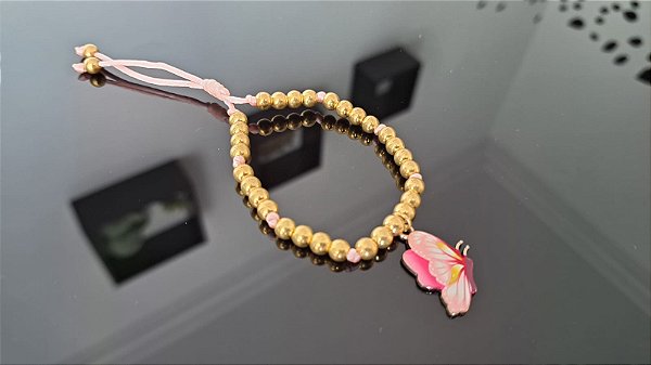 Dourado Borboleta Rosa