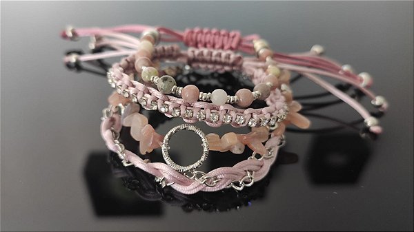 Conjunto Rosê em Pedras