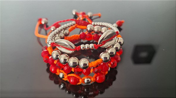 Conjunto Vermelho e Laranja