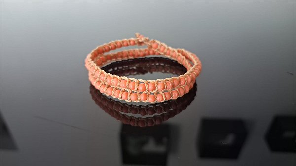 Pulseira de 1 Volta - Salmão