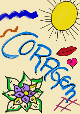 Quadrinho CORAGEM - tamanho a4