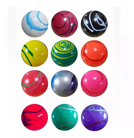 Kit 50 Bola Gigante 45cm Marmorizadas Vinil Coloridas Unidades Atacado