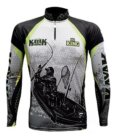 CAMISETA DE PESCA KING BRASIL COM PROTEÇÃO SOLAR UV50+ KFF616 TAMANHO M