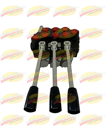 COMANDO HIDRÁULICO 03 ALAVANCAS - 40 LTS - MONOBLOCO