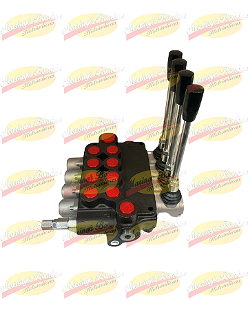 COMANDO HIDRÁULICO 04 ALAVANCAS - 80 LTS - MONOBLOCO