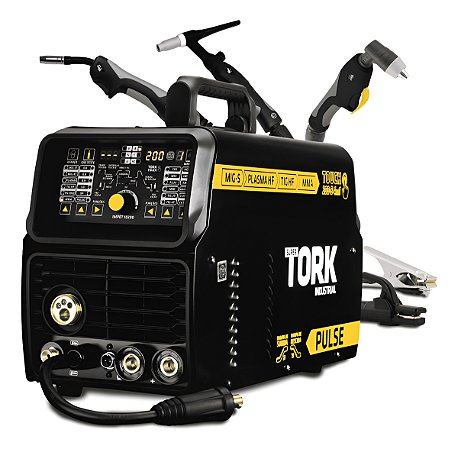 Máquina de Solda Inversora e Corte Plasma 250 Amperes MIG Sinérgico TOUCH 200-S 4 EM 1 Tork Solda