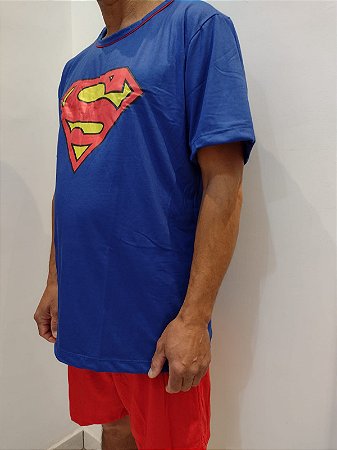 Pijama Masculino Superman Adulto - Sonho Moderno