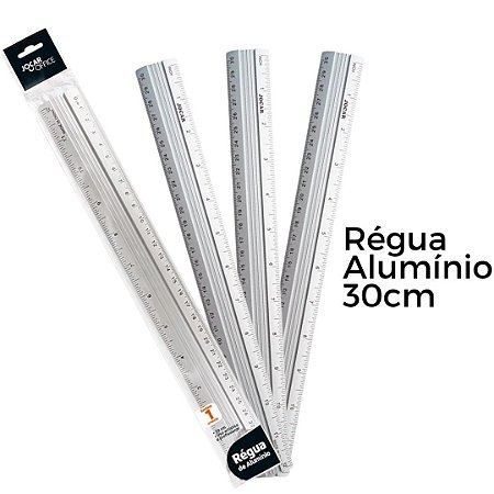Régua em Alumínio 30cm Jocar Office
