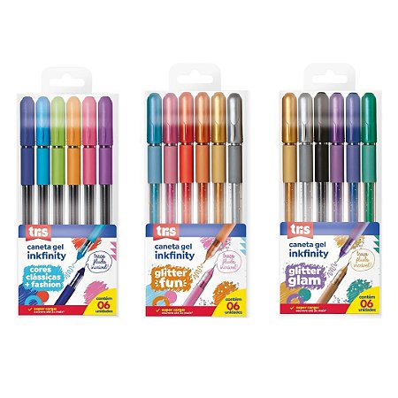 Caneta Gel Inkfinity 6 unidades Tris