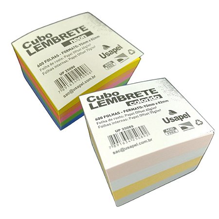 Cubo lembrete Usapel 600 folhas