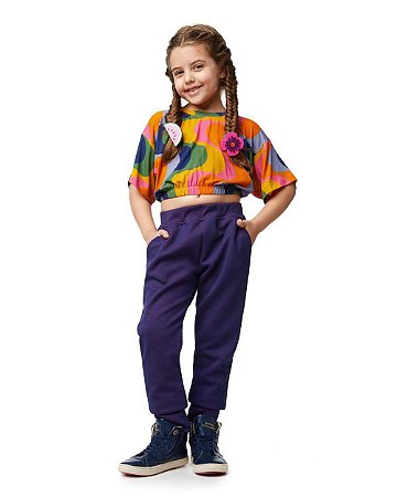 Top Cropped Cores De Copacabana Kids