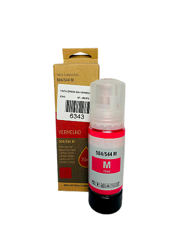 Refil de Tinta EPSON 504 Vermelho