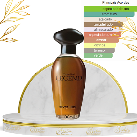 Perfume Legend For Men Crystallini Cosmetics 100ml masculino antiga Jafra Aiel Perfumaria