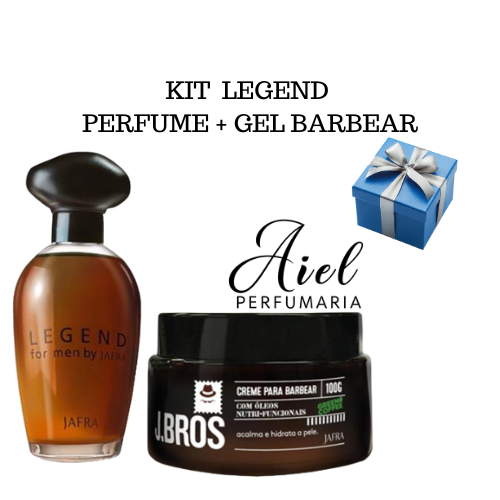 Kit Legend For man Jafra contendo Perfume 100ml e um creme para barbear