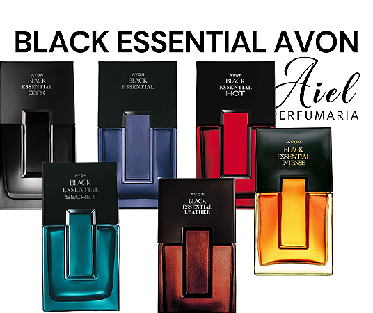 Perfumes da Linha Black Essential 100ml AVON fragrância a escolher