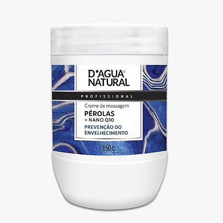 Creme de Massagem Pérolas + Nano Q10 650g - D'gua Natural