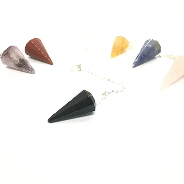 Pendulo para Radiestesia de Cristal Facetado (Cristal Variado)