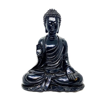 Buda Sentado Preto 29 cm