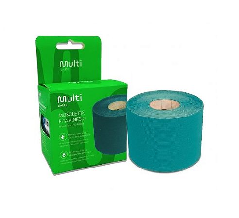 Bandagem Elástica Kinesio Tape 5cm x 5m - Azul - Multilaser