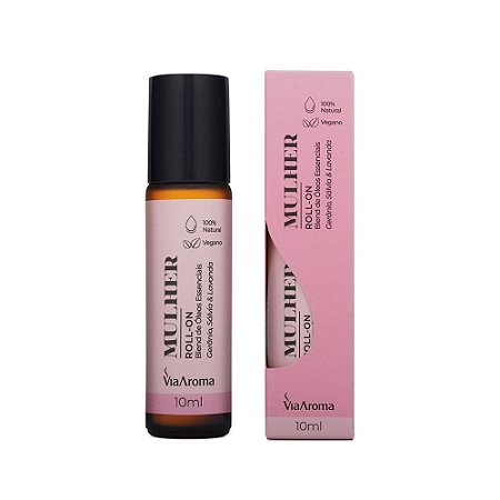 Roll-On Blend Óleos Essenciais Mulher 10ml - Via Aroma