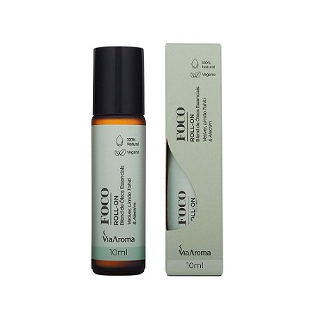 Roll-On Blend Óleos Essenciais Foco 10ml - Via Aroma