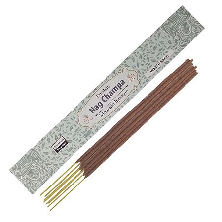 Incenso Indiano Massala Darshan Nag Champa Salvia Branca - 15g