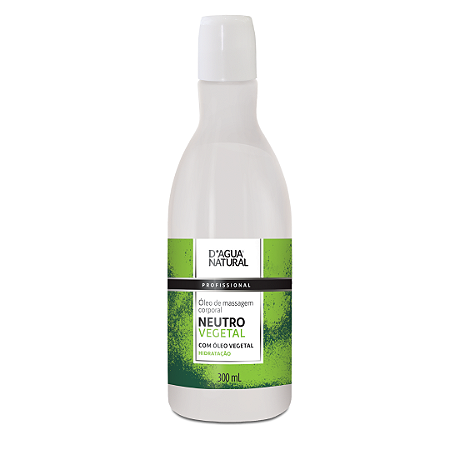 Óleo de Massagem Neutro Vegetal 300mL - D'agua Natural