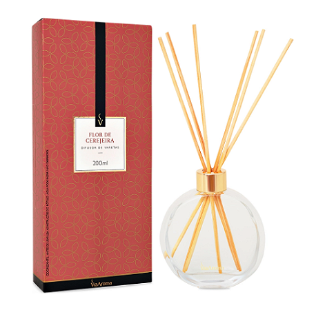 Difusor de Varetas Via Aroma 200ml - Flor de Cerejeira