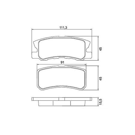 Pastilha de Freio Traseira Outlander Pajero Full ASX Montero Cobreq N1470
