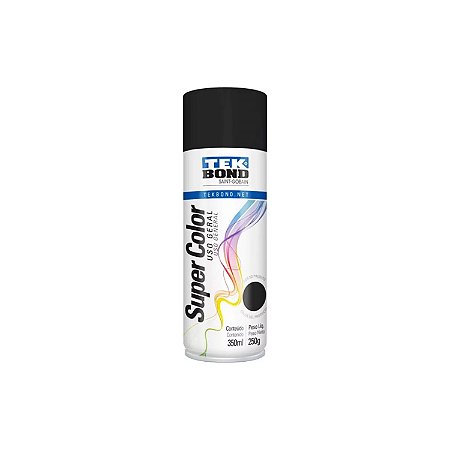 Tinta Spray Preto Fosco 350ml Tek Bond