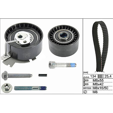 Kit Correia Dentada Peugeot 206 207 307 Citroen C3 C4 1.6 16V Ina