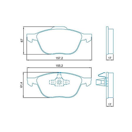Pastilha de Freio Dianteira Ford Ecosport Focus 2009 a 2019 Jurid HQJ3011PA