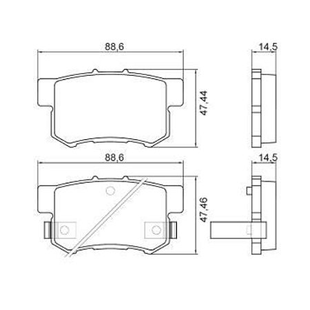 Pastilha de Freio Traseira Honda Civic Suzuki SX4 Cobreq N1372C