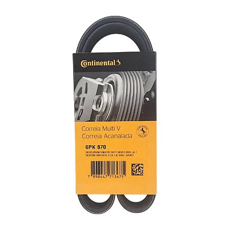 Correia Micro V VW Gol Parati Polo Kombi Peugeot 307 Contitech 6PK870