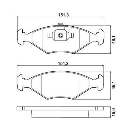 Pastilha de Freio de Dianteira Fiat Palio Sinea 1.0 1.4 Cobreq N595