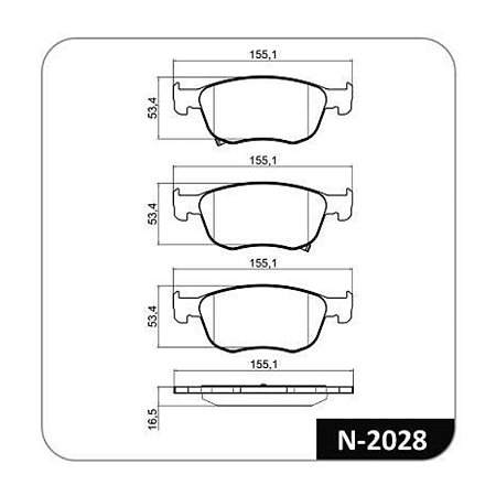 Pastilha de Freio Dianteira Honda Civic 2019 a 2023 HRV 2019 a 2026 Cobreq N2028