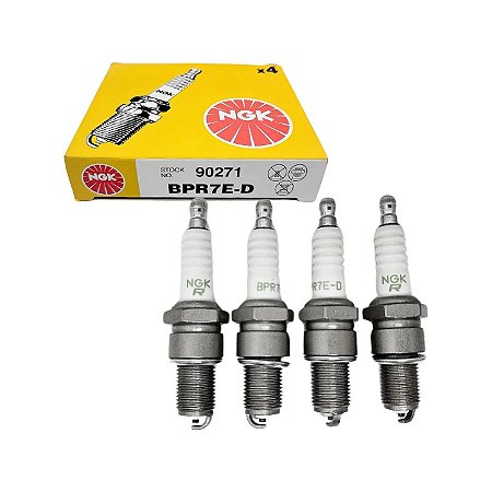 Jogo Vela de Ignição GM Onix Prisma Agile Meriva 1.4 8v NGK BPR7ED