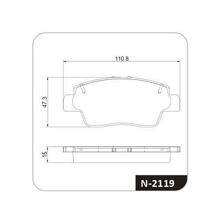 Pastilha de Freio de Dianteira Renault Kwid Disco Ventilado Cobreq N2119