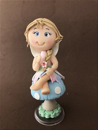 Mini Topo de Bolo Fada do Bosque – Personalizado Artesanal