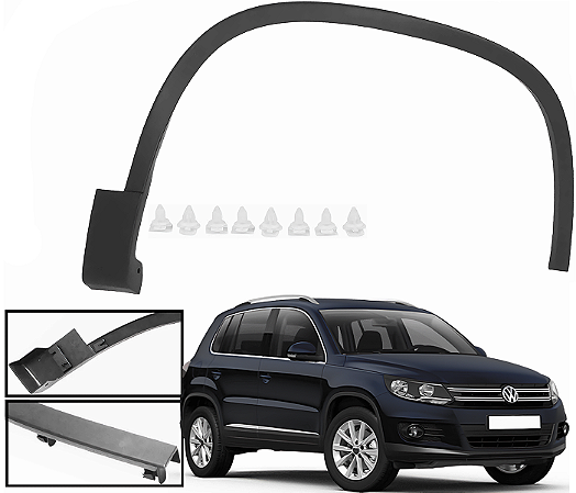 Aplique Friso Moldura Alargador Paralama Dianteiro Direito Tiguan 2009 á 2015