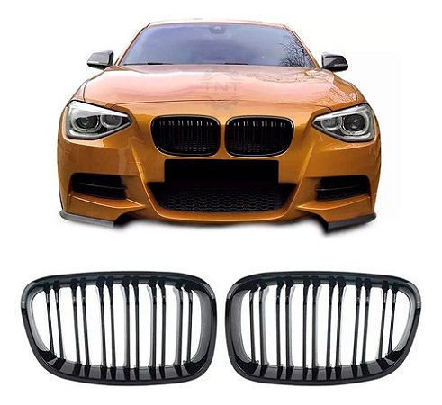 Par Grade Parachoque Dianteiro Bmw 116i 120i F20 2012 a 2015 Filete Duplo
