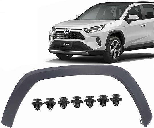 Friso Aplique Alargador Moldura Paralama Dianteiro Esquerdo Rav4 2020 2021 2022