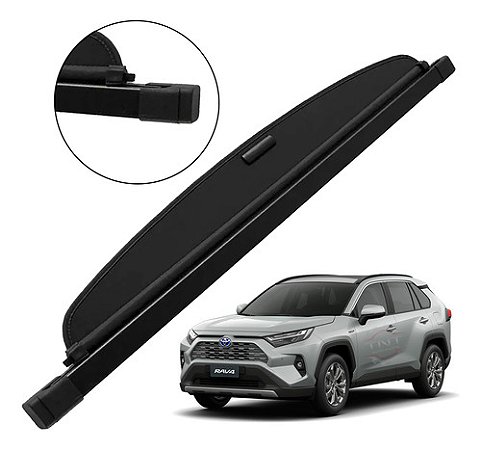 Bagagito Esteira Cortina Porta Malas Rav4 2020 a 2023 Preto