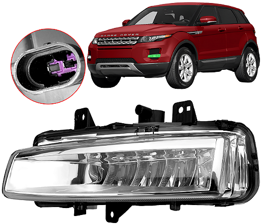 FAROL MILHA NEBLINA LED ESQUERDO EVOQUE 2012 2013 2014 2015